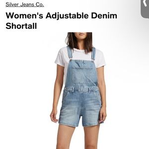 Silver Jeans Co. Women's Denim Overall Shorts